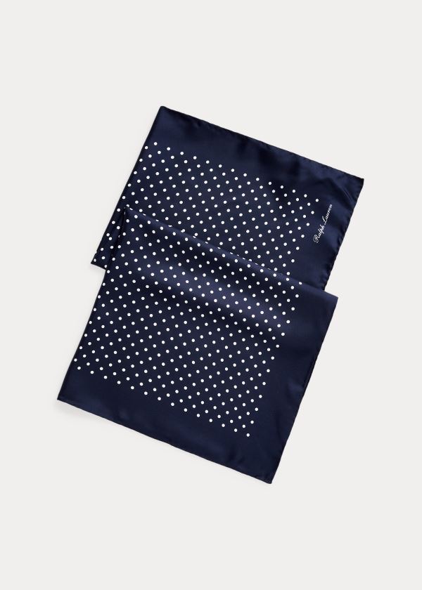 Men's Ralph Lauren Polka-Dot Silk Scarf | 481579JYM